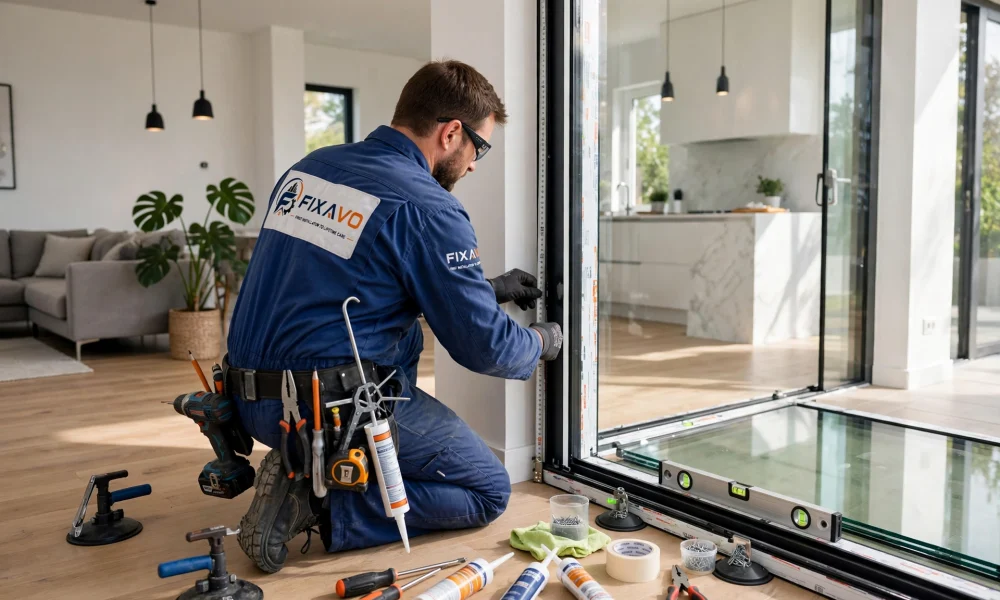 glazier_installing_window